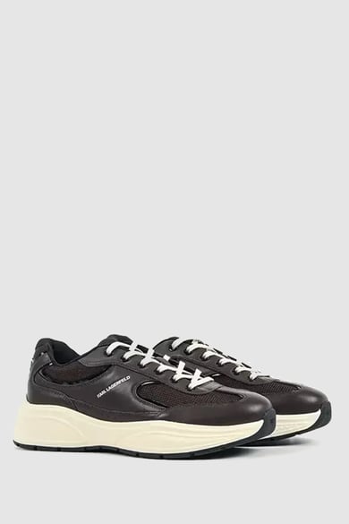 ΠΑΠΟΥΤΣΙΑ KARL LAGERFELD - 444 DARK BROWN LEATHER & TEXTILE